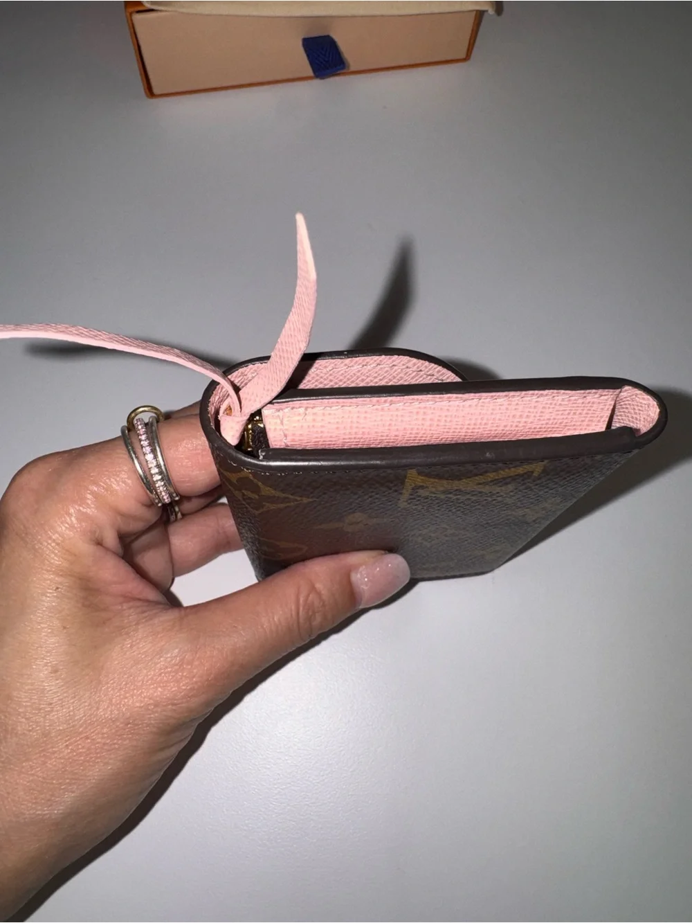 Full Set Louis Vuitton Monogram Rosalie Coin Purse Rose Ballerine